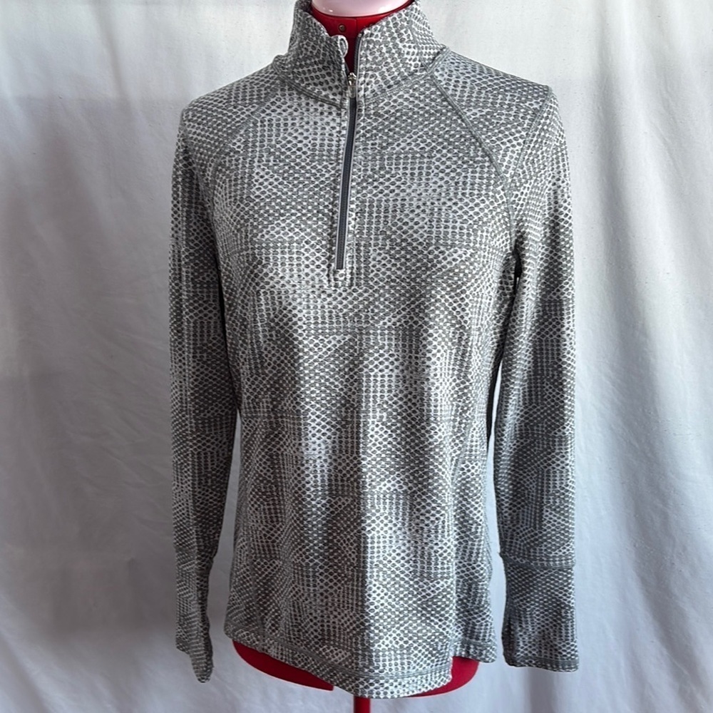 Kirkland Signature Gray Ribbed Knit Hoodie MM62